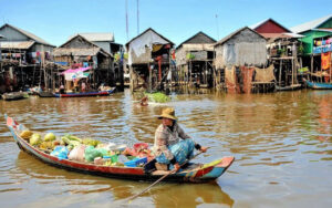 Tonle Sap Lake, the largest freshwater lake in Southeast Asia, and witness the unique ecosystem that sustains a diverse array of flora and fauna. Explore the floating villages and learn about the fascinating ways in which the locals adapt to life on the water.