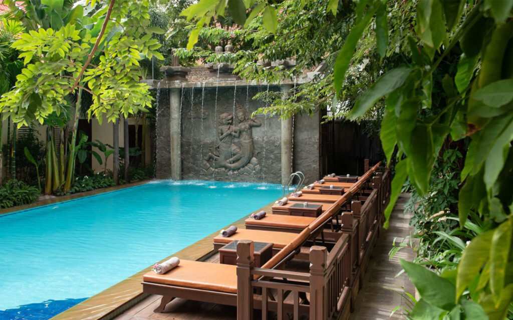 The Elephant Hotel in Siem Reap town is located behind Angkor High School