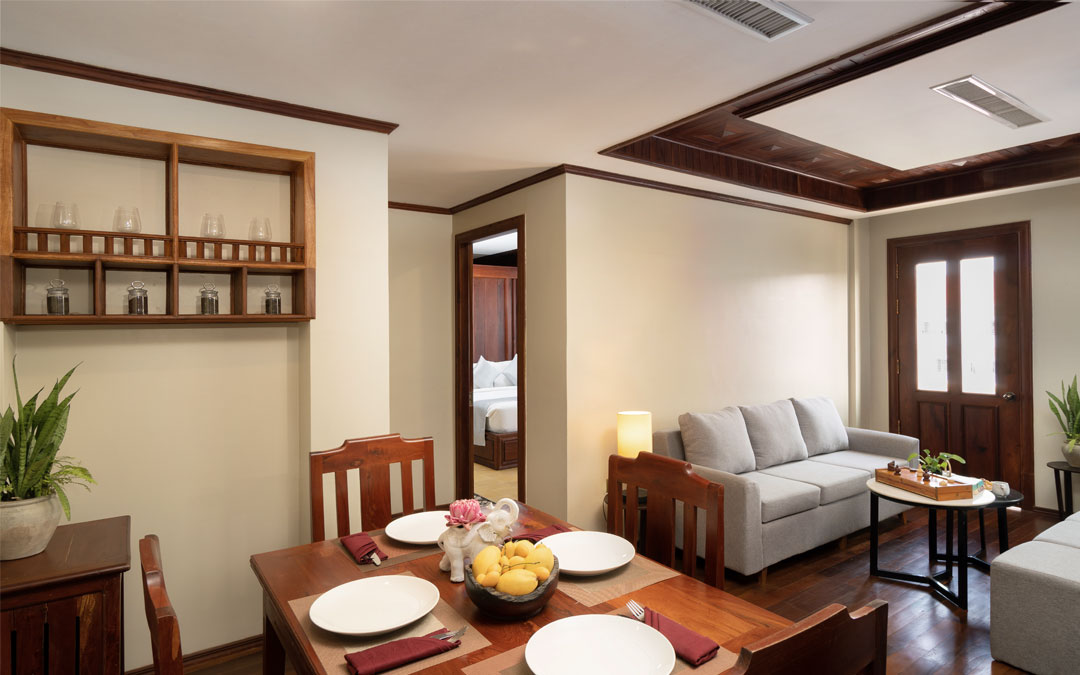 The Elephant Hotel in Siem Reap town is located behind Angkor High School
