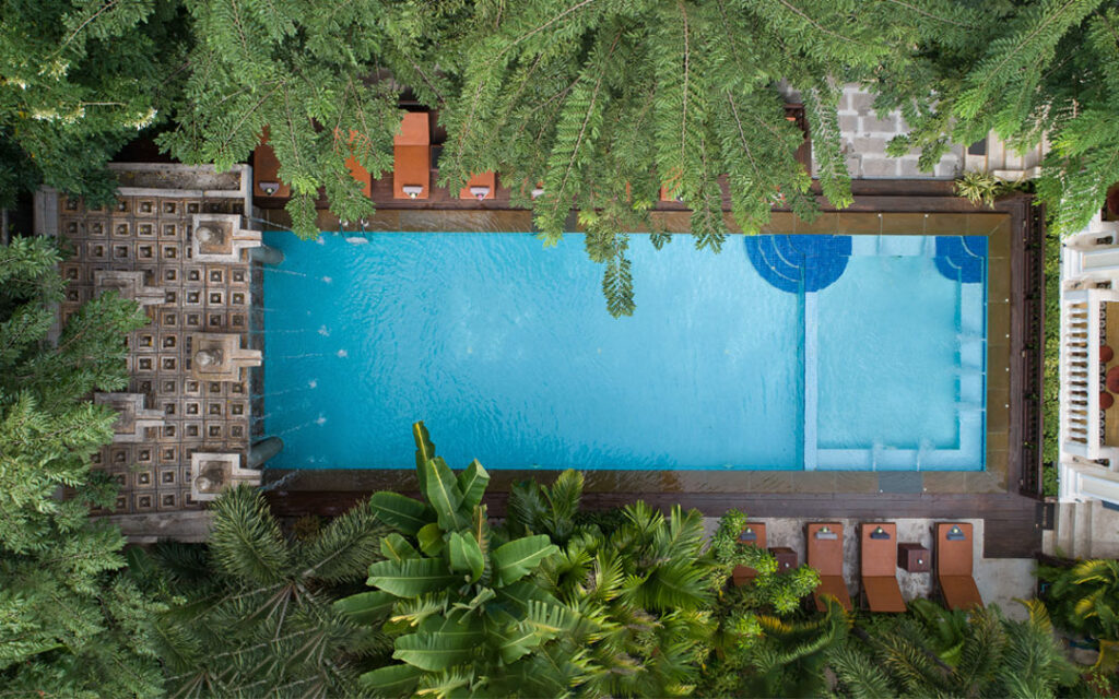 The Elephant Hotel in Siem Reap town is located behind Angkor High School