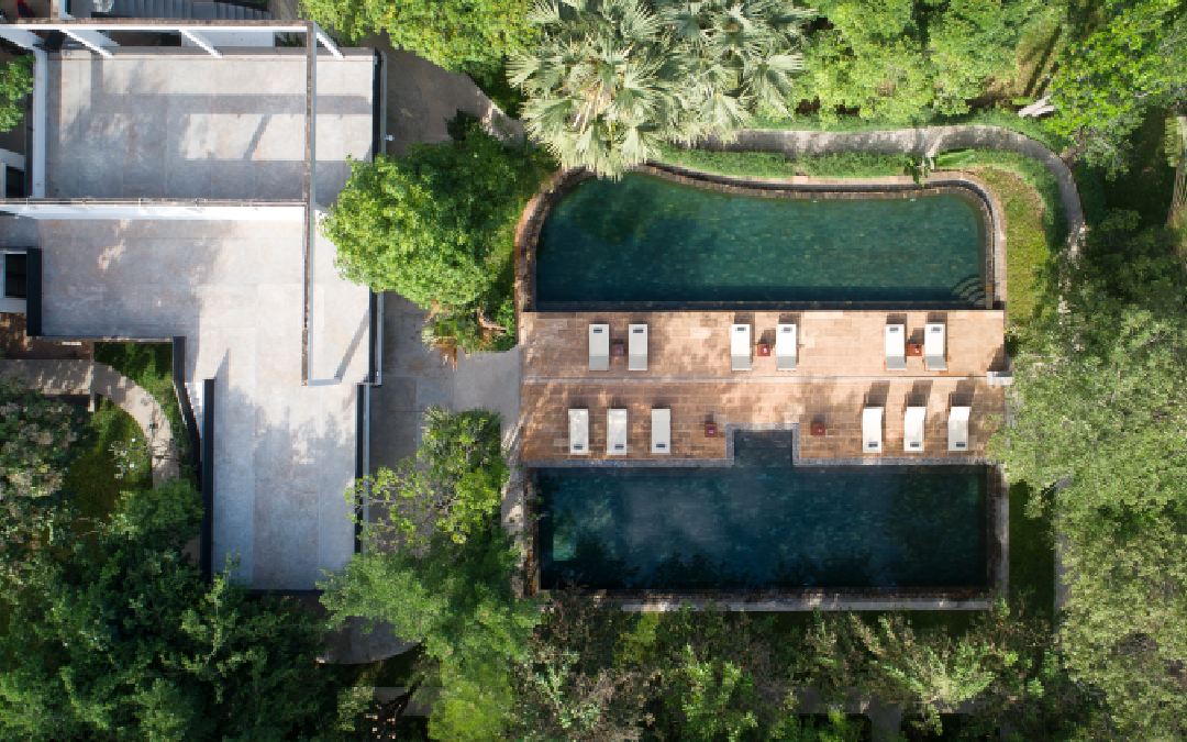 The Forest swimming pool top view-